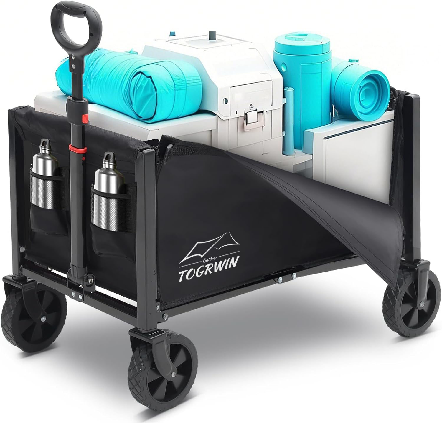 Skladací vozeň vozíka 160L- 3 in 1 skladateľný vozeň s kolesami